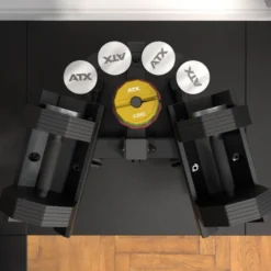 ATX Octa Dumbells - Système d'haltères réglables et modulaires en acier de 4 à 24 kg - Extensible jusqu'à 65 kg