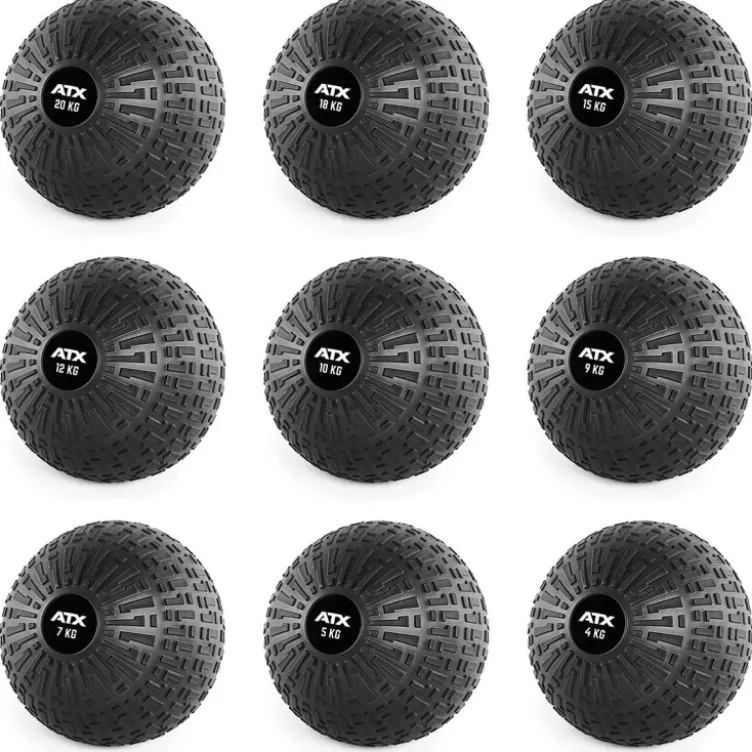 ATX Power slam balls de 4 à 20 kg à résistance extrême pour entraînements Hyrox et crossfit - Ballon lesté no bounce
