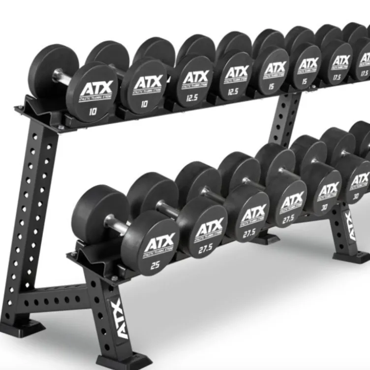 ATX Support de stockage pour haltères ronds avec bacs de rangement de taille universelle - Extensible