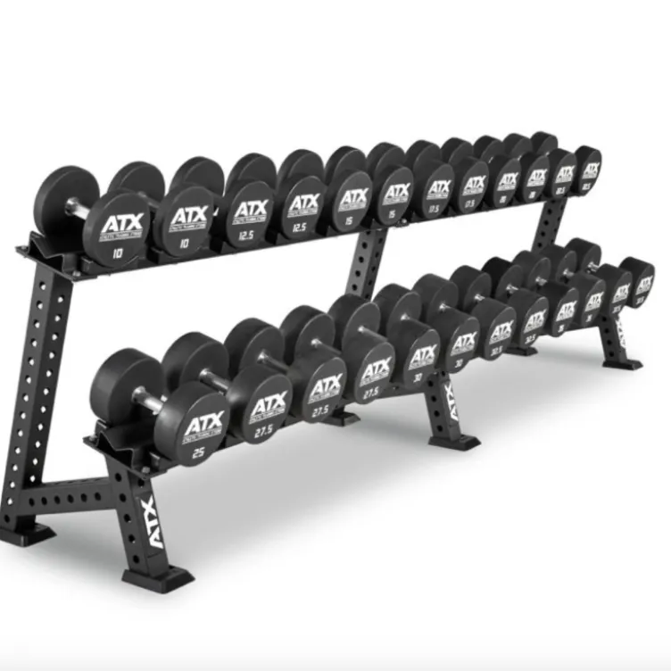 ATX Support de stockage pour haltères ronds avec bacs de rangement de taille universelle - Extensible
