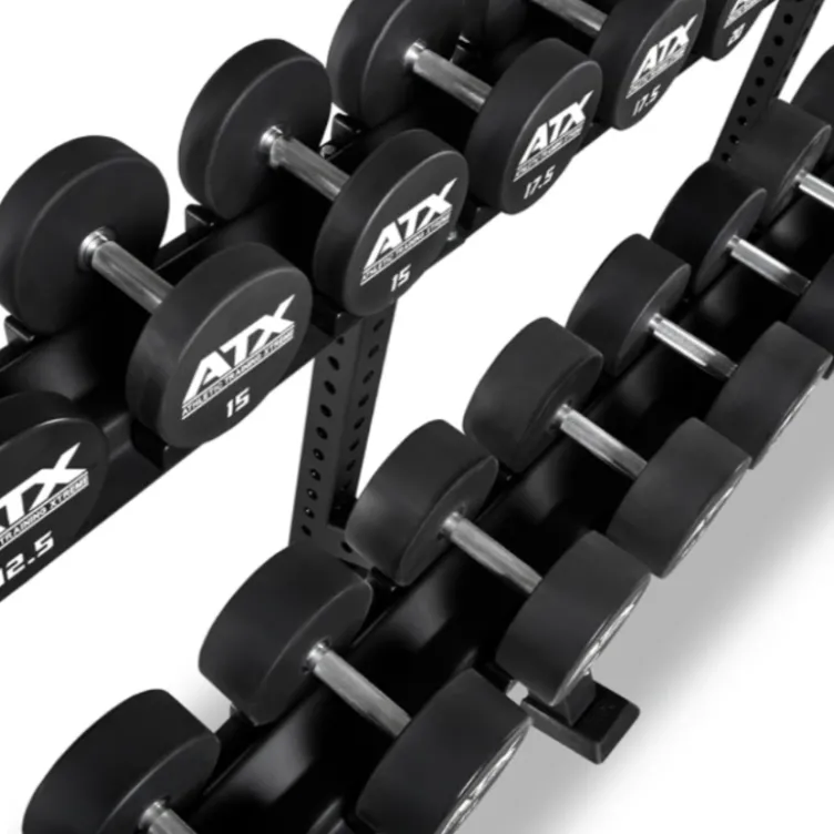 ATX Support de stockage pour haltères ronds avec bacs de rangement de taille universelle - Extensible
