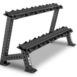 ATX Support de stockage pour haltères ronds avec bacs de rangement de taille universelle - Extensible