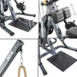 ATX Triplex appareil de musculation Home-gym multiposte + Pack de poids olympiques 125 kg