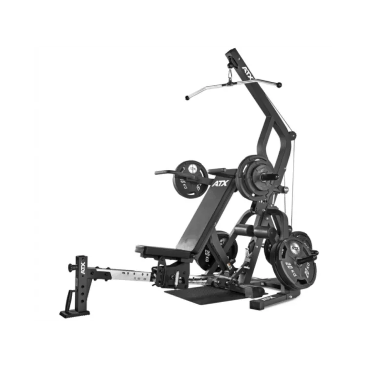 ATX Triplex appareil de musculation Home-gym multiposte + Pack de poids olympiques 125 kg