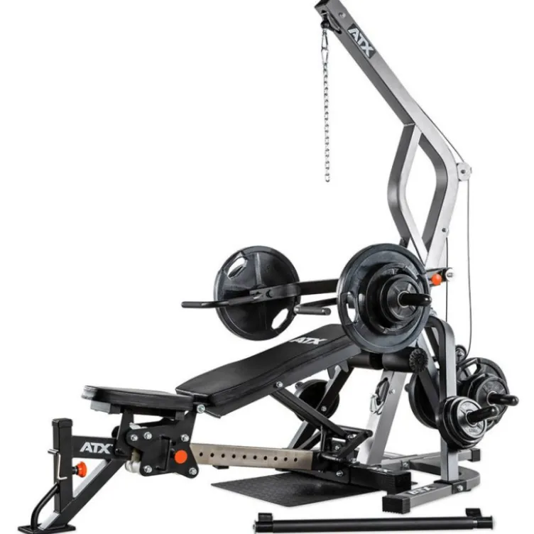 ATX Triplex appareil de musculation Home-gym multiposte + Pack de poids olympiques 125 kg