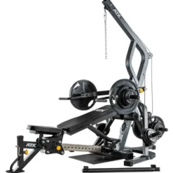 ATX Triplex appareil de musculation Home-gym multiposte + Pack de poids olympiques 125 kg