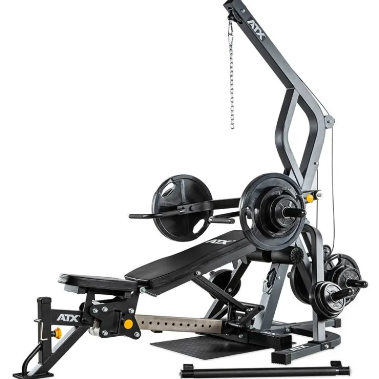 ATX Triplex appareil de musculation Home-gym multiposte + Pack de poids olympiques 125 kg