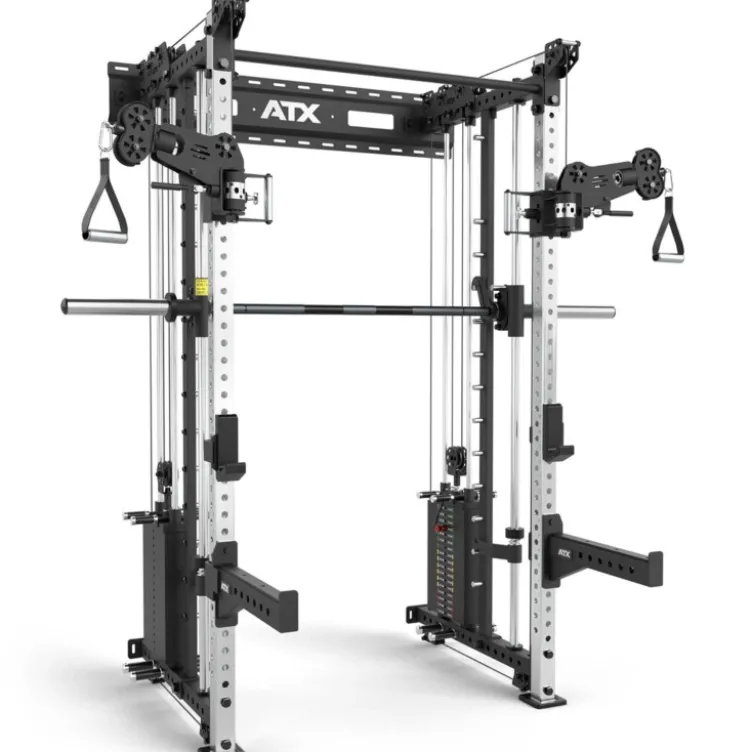 ATX Wall Cable Smith Rack avec Multipresse Guidée et 2 x 90 kg – Station de musculation compacte à fixation murale
