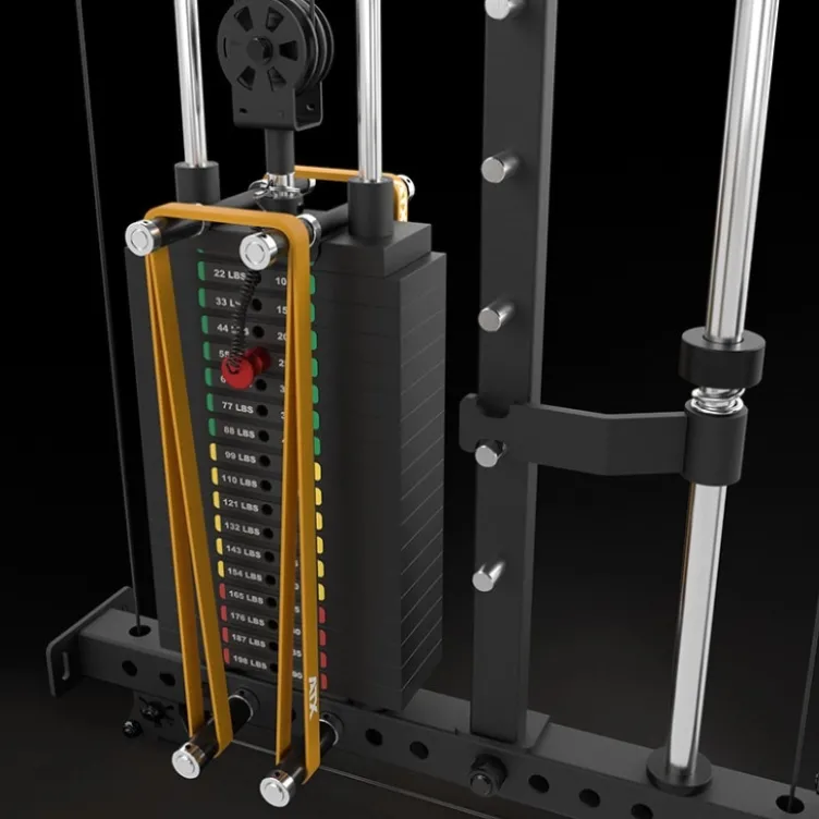 ATX Wall Cable Smith Rack avec Multipresse Guidée et 2 x 90 kg – Station de musculation compacte à fixation murale