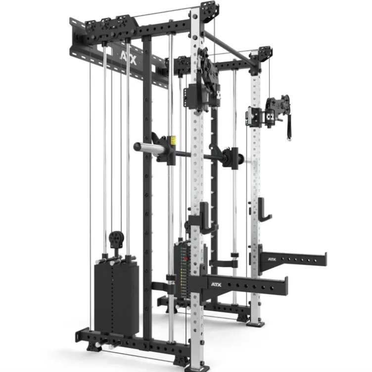 ATX Wall Cable Smith Rack avec Multipresse Guidée et 2 x 90 kg – Station de musculation compacte à fixation murale