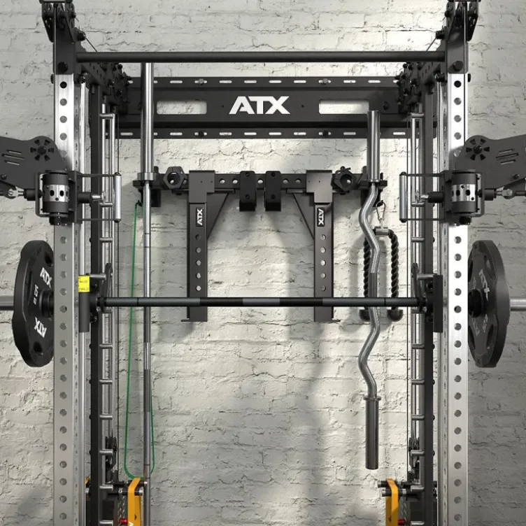 ATX Wall Cable Smith Rack avec Multipresse Guidée et 2 x 90 kg – Station de musculation compacte à fixation murale
