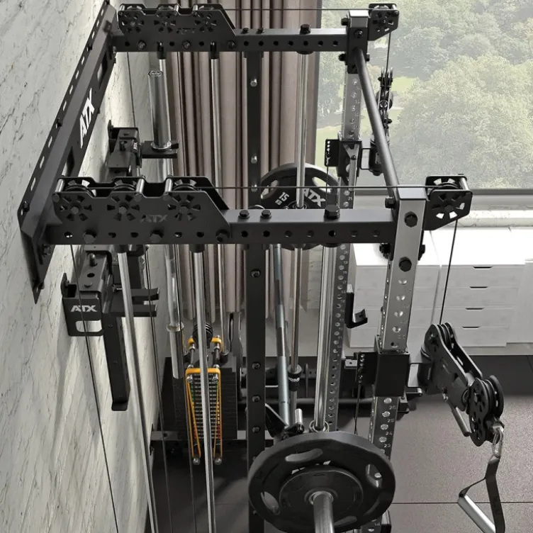 ATX Wall Cable Smith Rack avec Multipresse Guidée et 2 x 90 kg – Station de musculation compacte à fixation murale