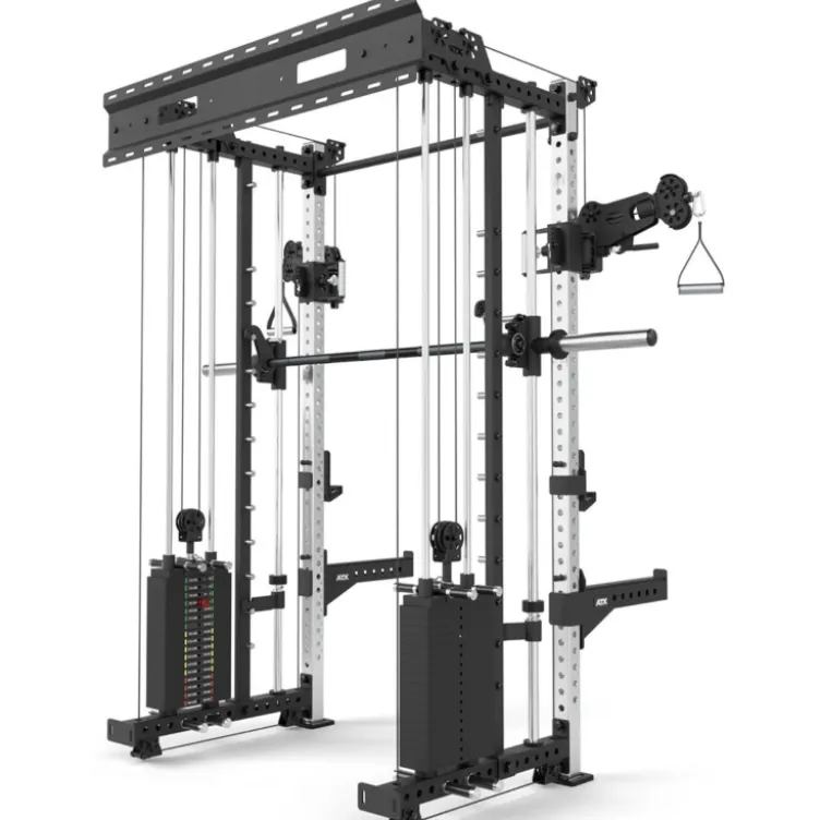 ATX Wall Cable Smith Rack avec Multipresse Guidée et 2 x 90 kg – Station de musculation compacte à fixation murale