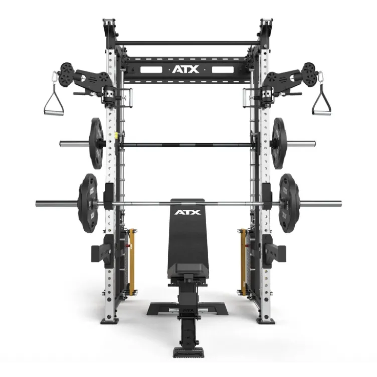 ATX Wall Cable Smith Rack avec Multipresse Guidée et 2 x 90 kg – Station de musculation compacte à fixation murale