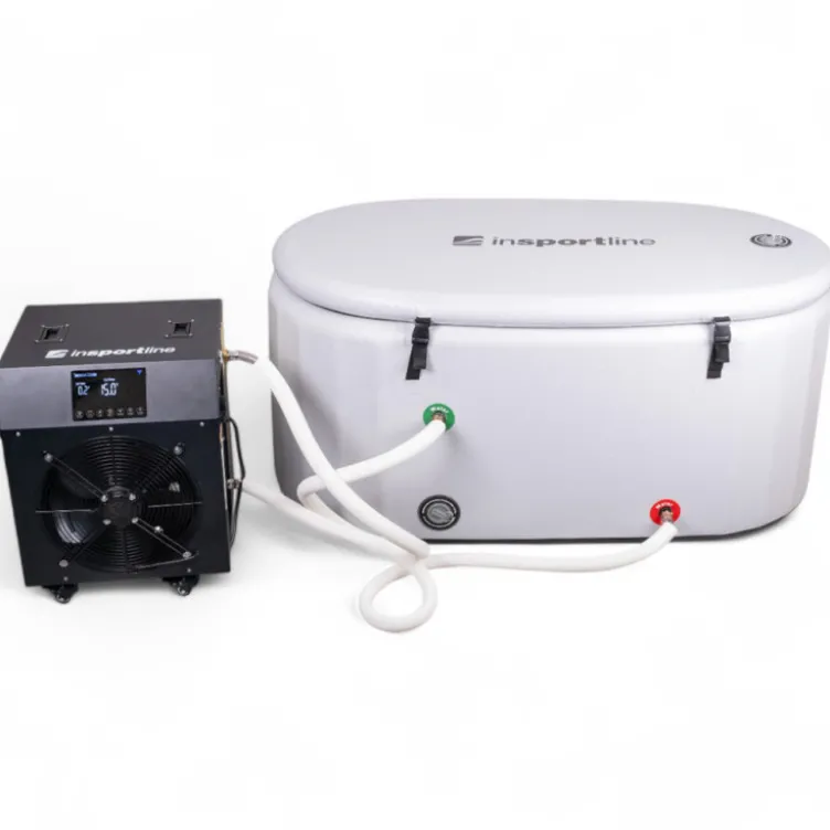 Bain gonflable de thérapie par le froid et le chaud 135 x 80 x 65 cm avec thermostat pour la santé du corps - 3°C jusqu'à 40°C
