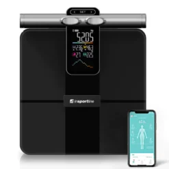 Balance intelligente et connectée d'analyse corporelle pour sportifs et sportives - 5 à 180 kg avec 8 électrodes