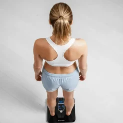 Balance intelligente à 4 électrodes avec 17 indicateurs corporels - Analyse masse grasse et musculaire pour objectifs santé