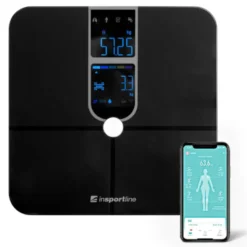 Balance intelligente à 4 électrodes avec 17 indicateurs corporels - Analyse masse grasse et musculaire pour objectifs santé