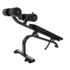 Banc à abdominaux Titanium Strength à déclinaison ajustable avec capacité de charge de 200 kg - Black Séries BS-AAB