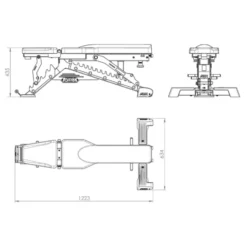 Banc ATX Warrior Slim avec dossier et siège réglables pour home-gym - Capacité de charge 500 kg