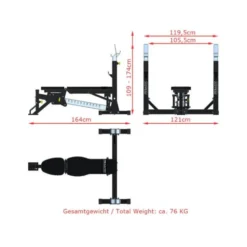 Banc de développé couché ATX bench press réglable polyvalent avec support de barres