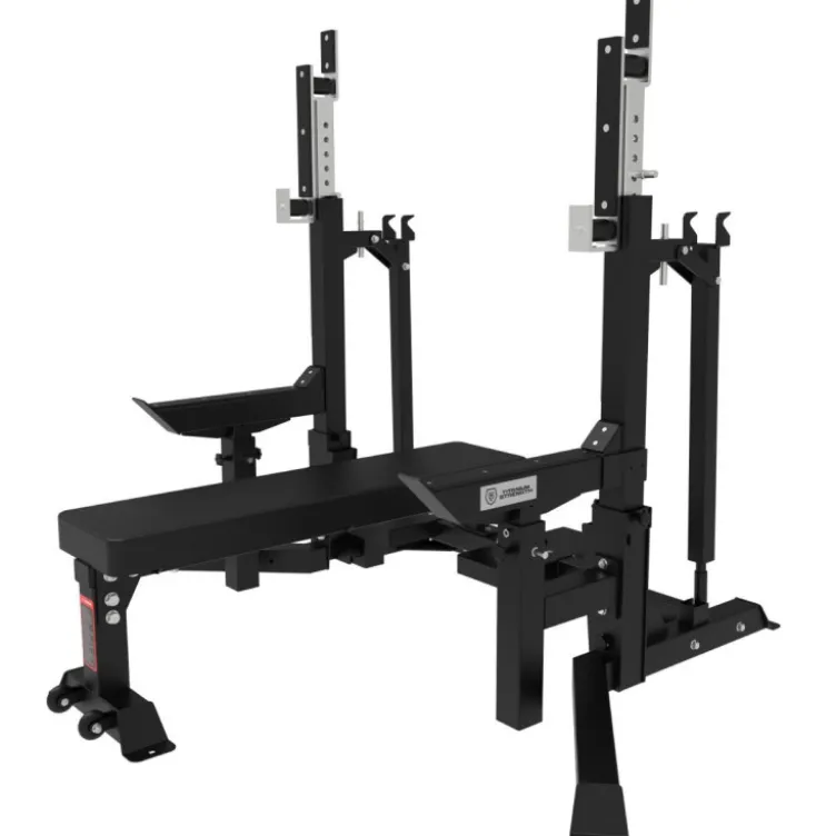 Banc de développé couché combo rack à squat Titanium Strength Élite Séries EL-BPSQ - Charge maximale de 400 kg