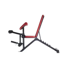 Banc de développé couché homegym réglable avec chandelles, pupitre à biceps et leg curl
