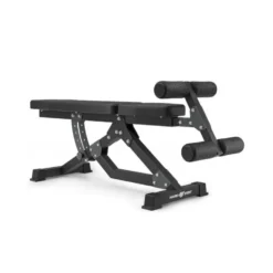 Banc de musculation à abdominaux avec dossier et rouleaux de blocage réglables