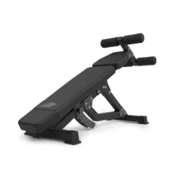 Banc de musculation à abdominaux avec dossier et rouleaux de blocage réglables