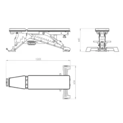 Banc de musculation ATX Warrior avec dossier large pour home-gym