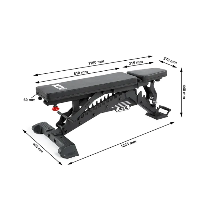 Banc de musculation ATX Warrior avec dossier large pour home-gym