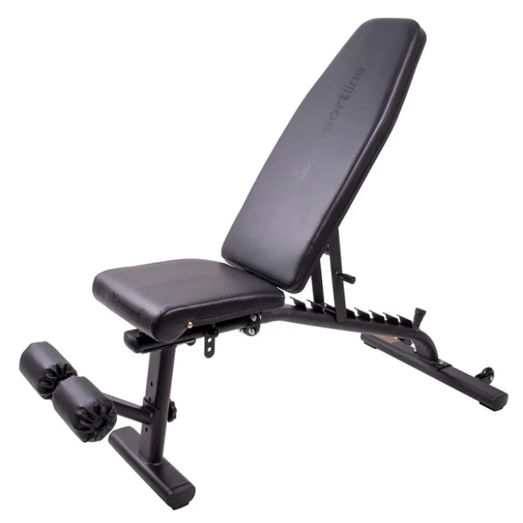 Banc de musculation avec dossier réglable et rouleaux de blocage pour abdominaux - Charge maximale 200 kg