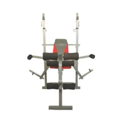 Banc de musculation home gym pliable avec chandelles, leg curl et leg extension