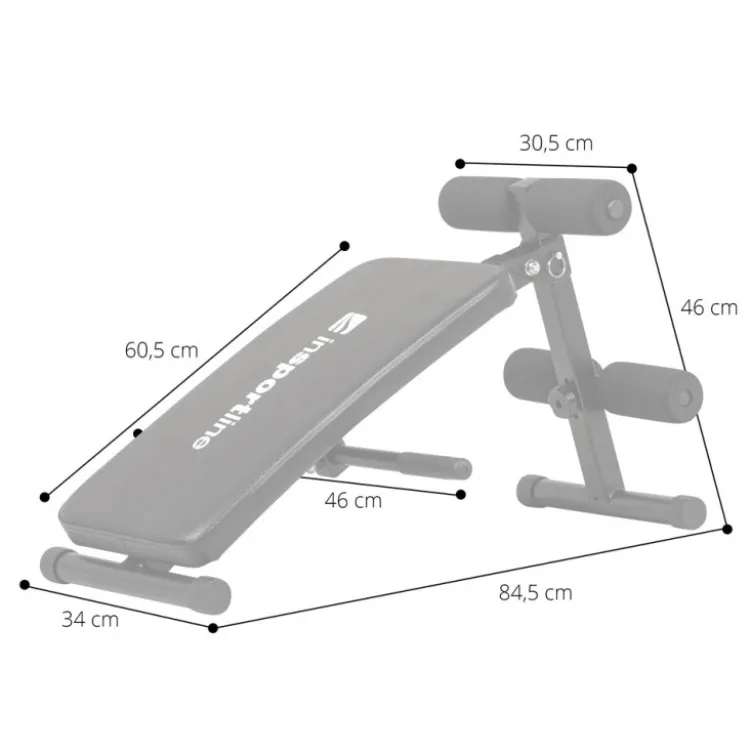 Banc de musculation incliné polyvalent - capacité de charge 120 kg