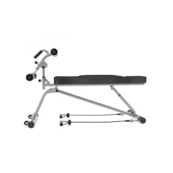 Banc de musculation multifonction avec câble de tirage et système de blocage des pieds - Capacité de 180 kg
