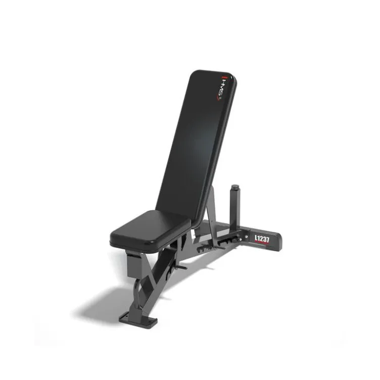 Banc de musculation multi-positions professionnel avec dossier et siège réglables - Roues de transport