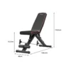 Banc de musculation multi-réglable et pliable avec extenseurs pour home gym