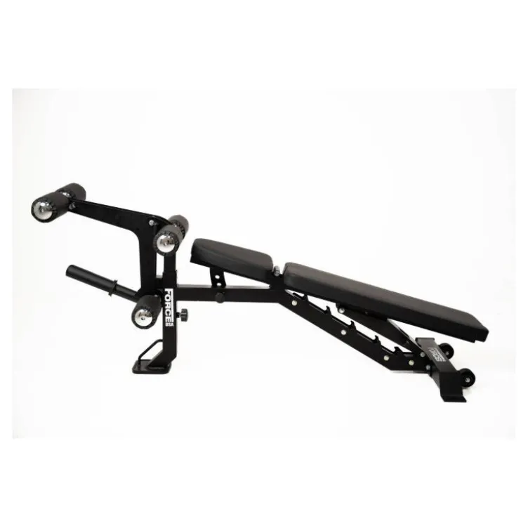 Banc de musculation MYBENCH V2 à capacité de charge 320 kg avec option leg curl et extension puis pupitre à biceps Force USA