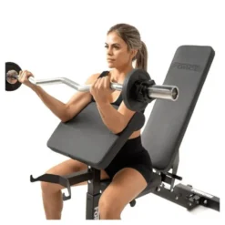 Banc de musculation MYBENCH V2 à capacité de charge 320 kg avec option leg curl et extension puis pupitre à biceps Force USA