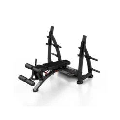 Banc de musculation olympique décliné professionnel réglable ultra robuste avec chandelles