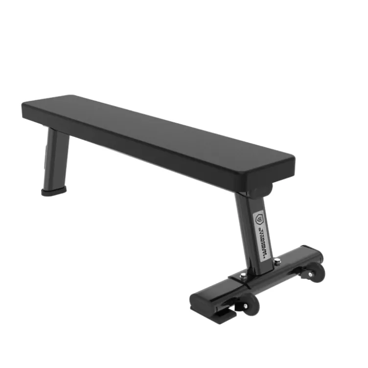 Banc de musculation plat avec roues de transport à capacité de charge 200 kg - Usage professionnel
