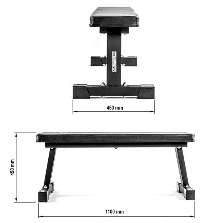 Banc de musculation plat compact et polyvalent capacité de charge 600 kg