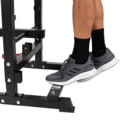 Banc de musculation pliable et multi-fonction avec rack - Capacité de charge 100 kg