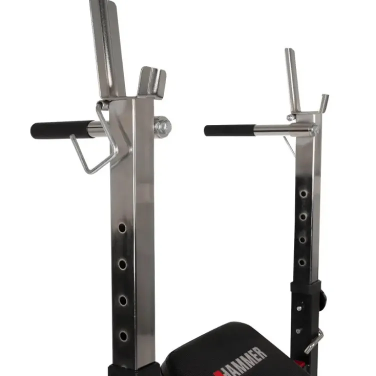 Banc de musculation pliable et multi-fonction avec rack - Capacité de charge 100 kg