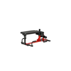 Banc de musculation pliable et réglable en acier pour l'exercice du sissy squat - Design rouge et noir