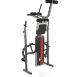 Banc de musculation polyvalent et pliable avec équipements multiples pour training à domicile