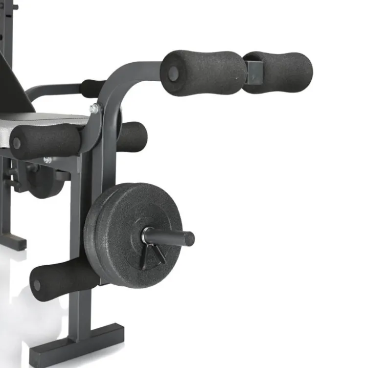 Banc de musculation polyvalent et pliable avec équipements multiples pour training à domicile