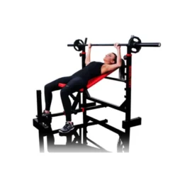 Banc de musculation à position déclinée avec porte haltères capacité charge 400 kg