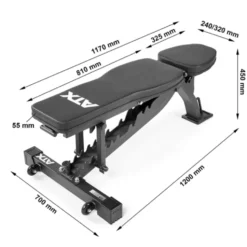 Banc de musculation professionnel ATX - multi-réglable pour entraînement en home-gym