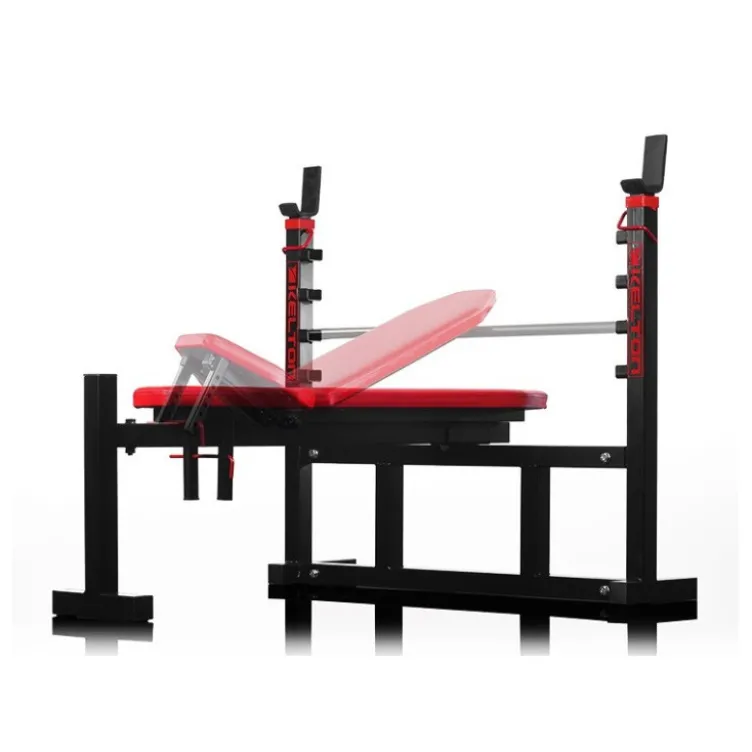 Banc de musculation réglable avec porte-haltères pour homegym et salle professionnelle